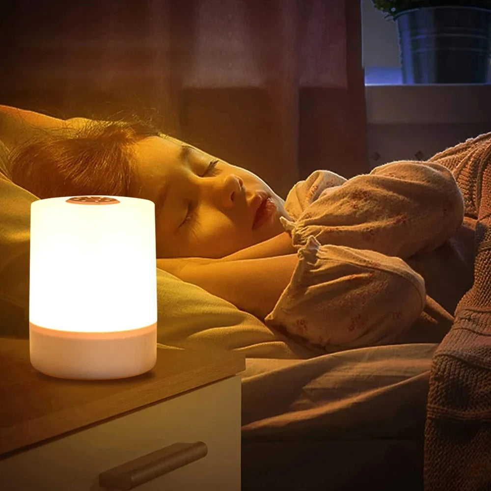 Dimmable Touch Night Lamp – USB Bedside Light for Kids Bedroom Decor