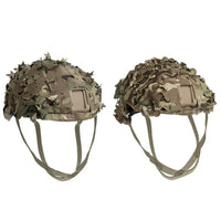 3D Camo Mesh Helmet Cover – Laser Cut Leaf Accessory for Airsoft and Hunting