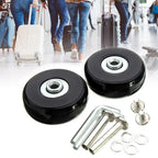 Silent Rubber Luggage Wheels – Durable Travel Bag Replacement for Repair