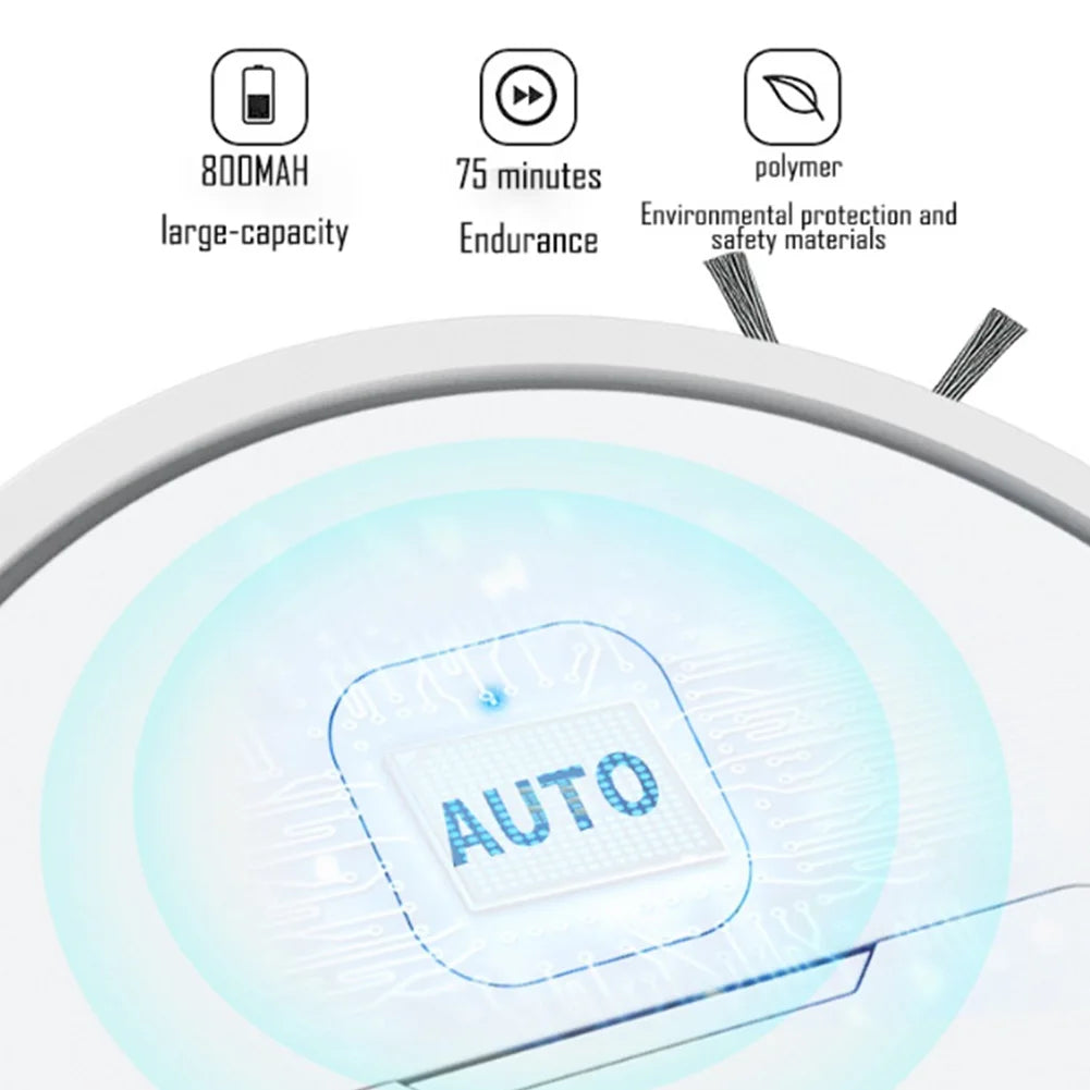 3-in-1 Robot Vacuum Mop – USB Rechargeable Cleaner for Home Pet Hair