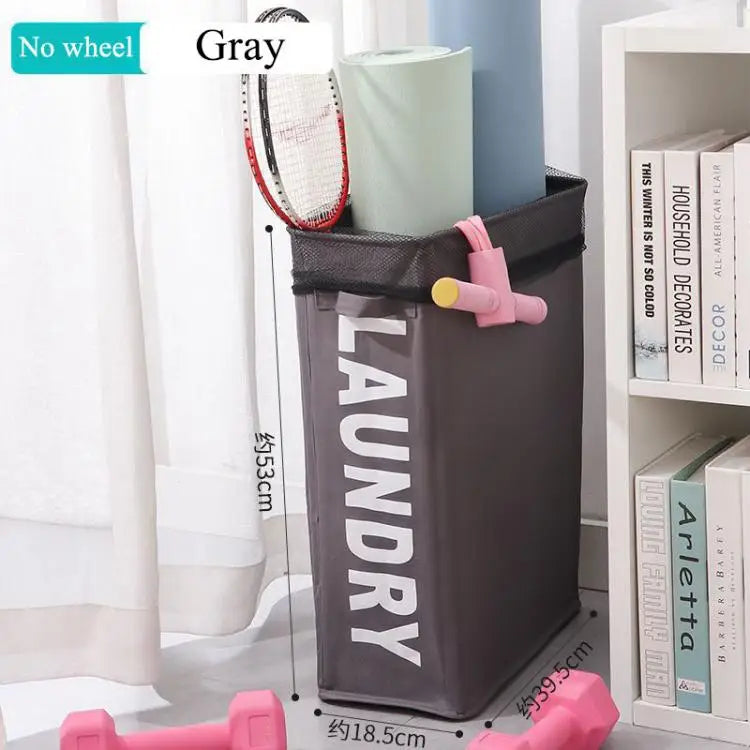 Rolling Laundry Basket – Large Capacity Waterproof Hamper for Yoga Storage