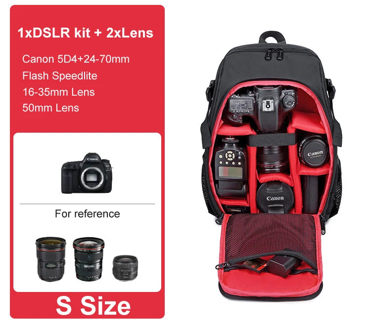Waterproof Camera Backpack – Large Capacity DSLR Bag for Outdoor Photography