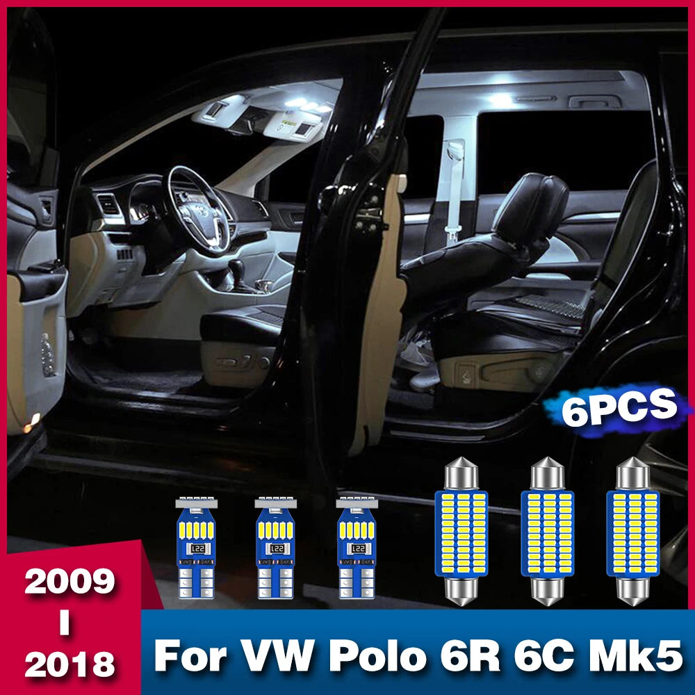 LED Interior Lighting Kit – Car Reading and Trunk Lamps for VW Polo 2009-2018