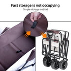 Collapsible Utility Wagon – Heavy Duty Folding Cart for Beach and Camping