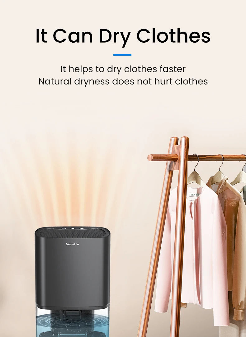 Portable Electric Dehumidifier – Silent Moisture Absorber for Home and Office