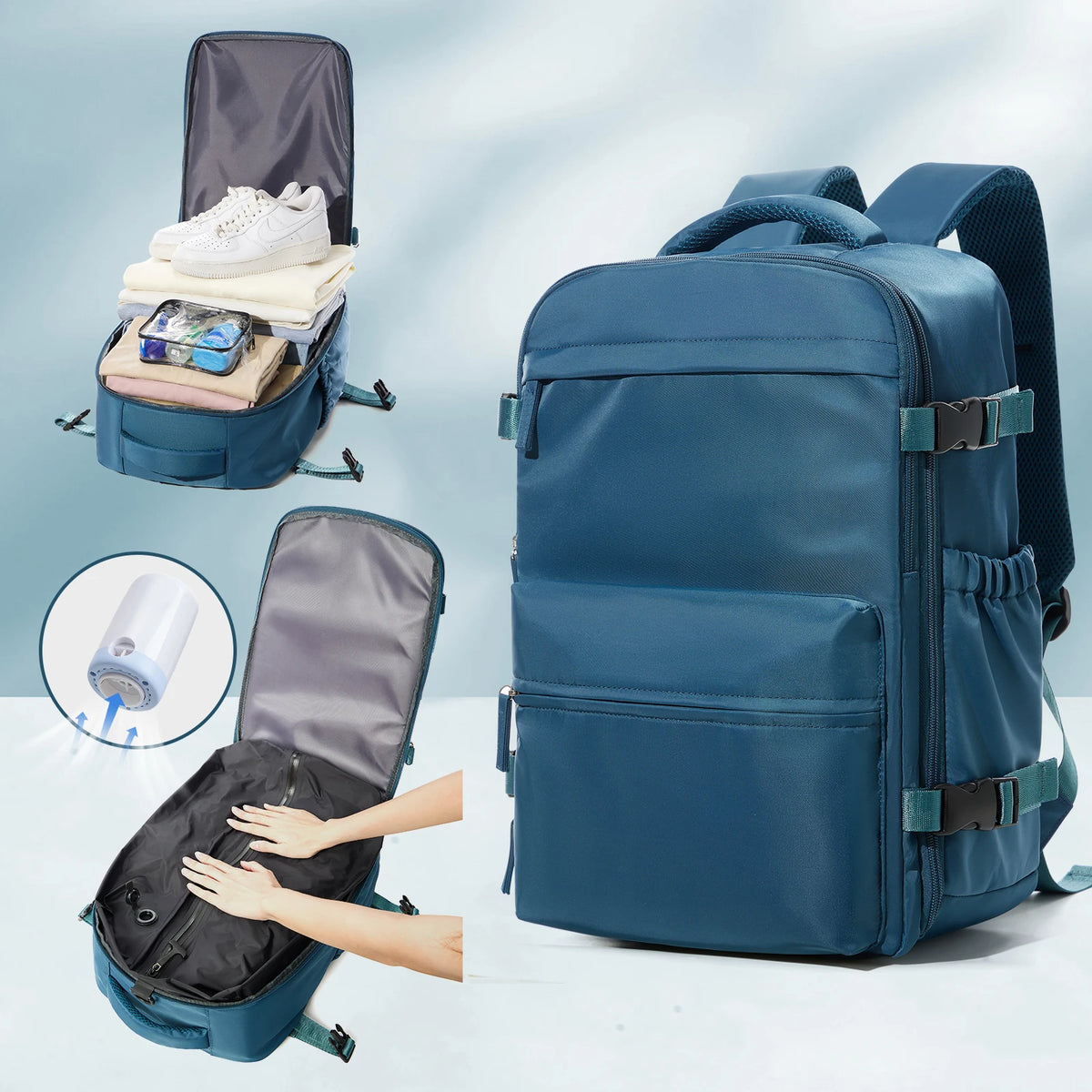 Expandable Travel Laptop Backpack – Large Capacity Business Bag for Men and Women