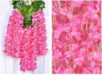 Silk Wisteria Hanging Vines – 110cm Artificial Flower Garland for Wedding Decor