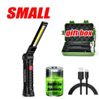 Rechargeable Magnetic Work Light – 360 Rotating Flashlight for Repair Camping