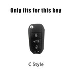 Zinc Alloy Car Key Case – Protective Shell for Peugeot Models