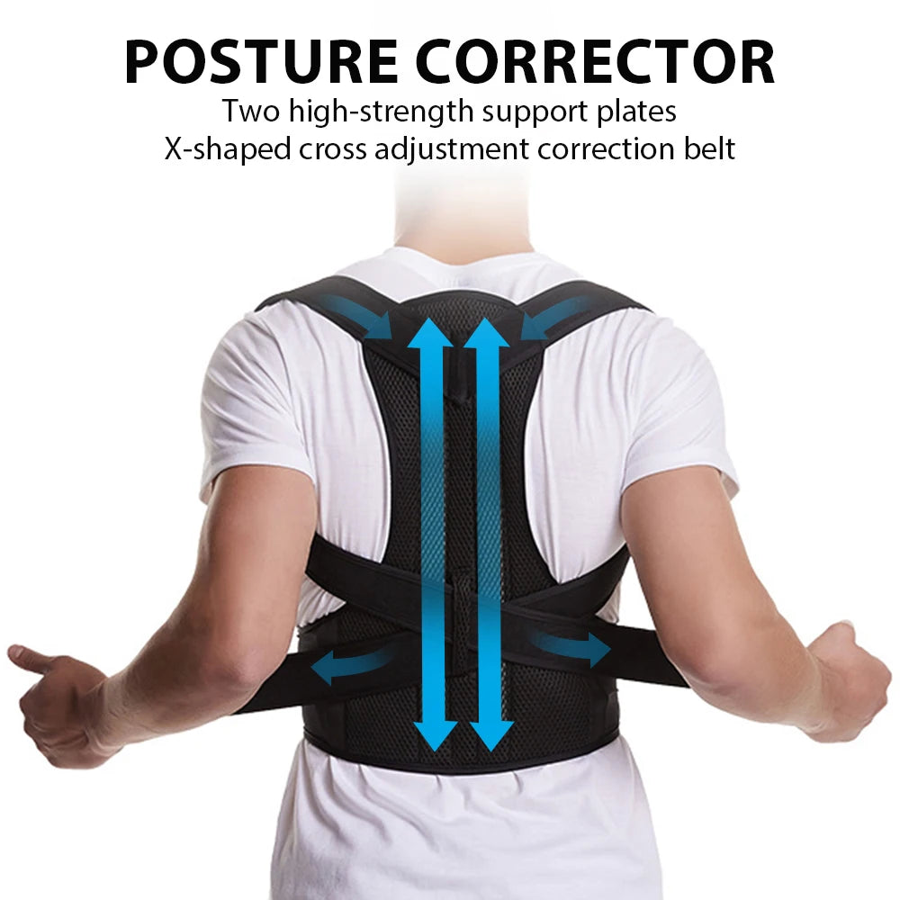 Adjustable Back Posture Corrector – Lumbar Support Belt for Men and Women