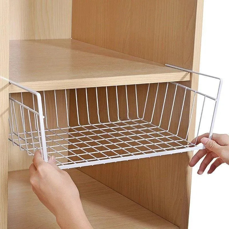 Metal Hanging Storage Basket – Multipurpose Organizer for Kitchen and Bedroom