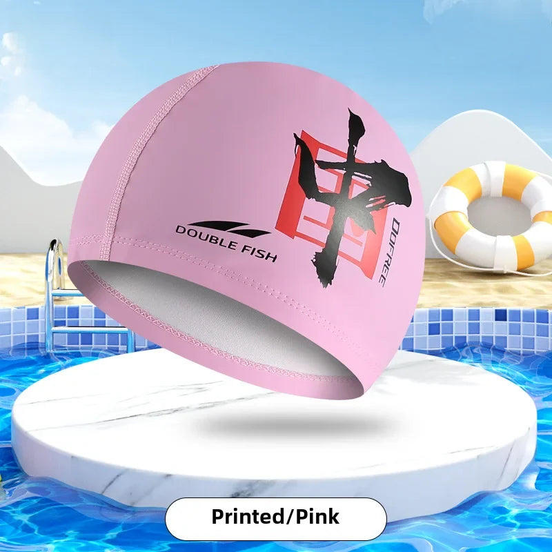 Waterproof PU Swimming Cap – Unisex Adult Professional Hat for Lap Training