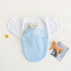 Velvet Baby Sleeping Bag – Hooded Anti-kick Swaddle for Newborn Sleep