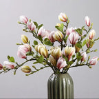 Artificial Silk Magnolia Flower – Realistic Floral Decor for Wedding Garden