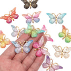 Acrylic Butterfly Beads – 25x38mm Gradient Charms for DIY Jewelry Making