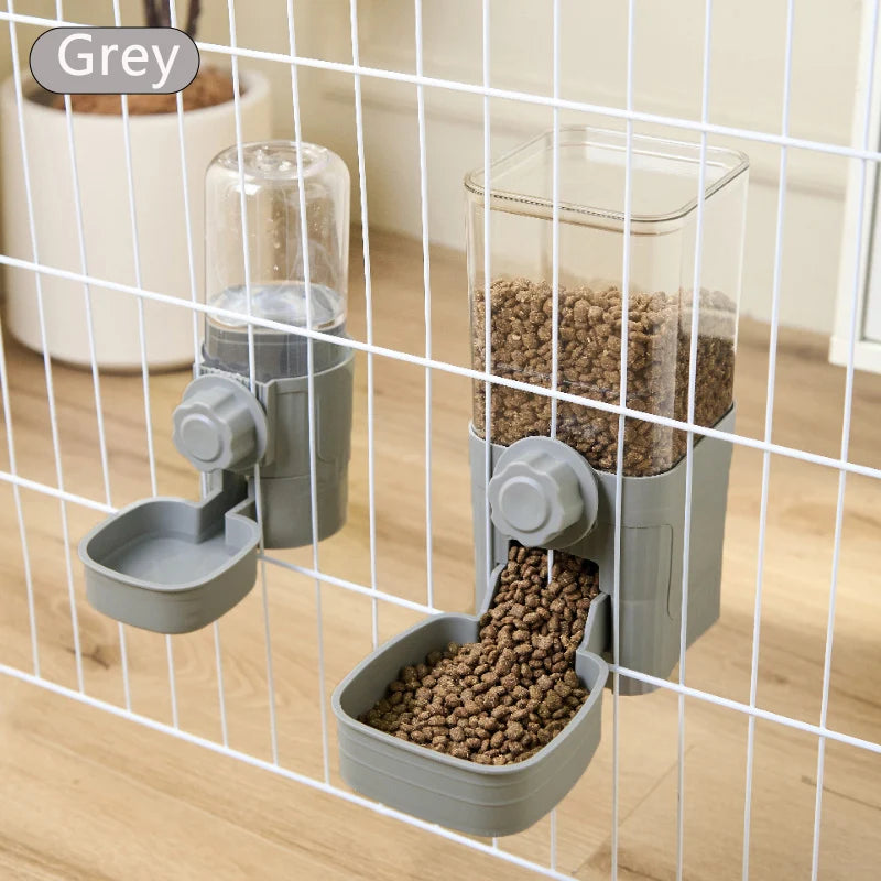 Automatic Cage Pet Feeder – Hanging Food and Water Dispenser for Cats and Dogs
