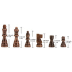 Staunton Wooden Chess Pieces – 8cm King Standard Set for Tournament Play