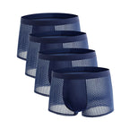 Ice Silk Mesh Boxer Briefs – Breathable Plus Size Underwear for Summer
