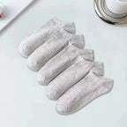 Men's Ankle Boat Socks – Solid Color Sweat-Absorbent Cotton for Business Sport