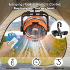 Portable Camping Fan – 20000mAh Rechargeable LED Tent Light for Outdoor Travel