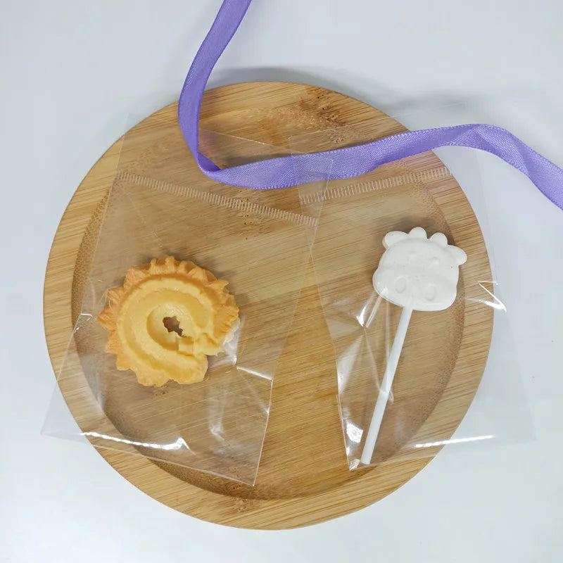 Clear Self-Adhesive Cellophane Bags – Hanging Plastic Pouches for Candy Cookies