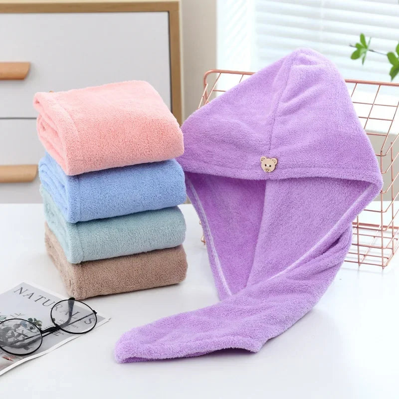 Microfiber Hair Drying Turban – Super Soft Absorbent Towel for Bath and Gym