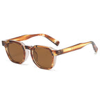Vintage Rivet Oval Sunglasses – Leopard Anti Blue Light Frames for Men and Women