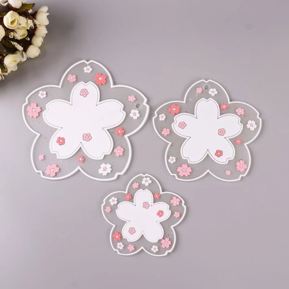 Sakura Cherry Blossom Coaster – Silicone Heat Insulation Mat for Tea Mugs