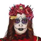 Mexican Rose Flower Crown – Boho Floral Headpiece for Halloween Party Wedding