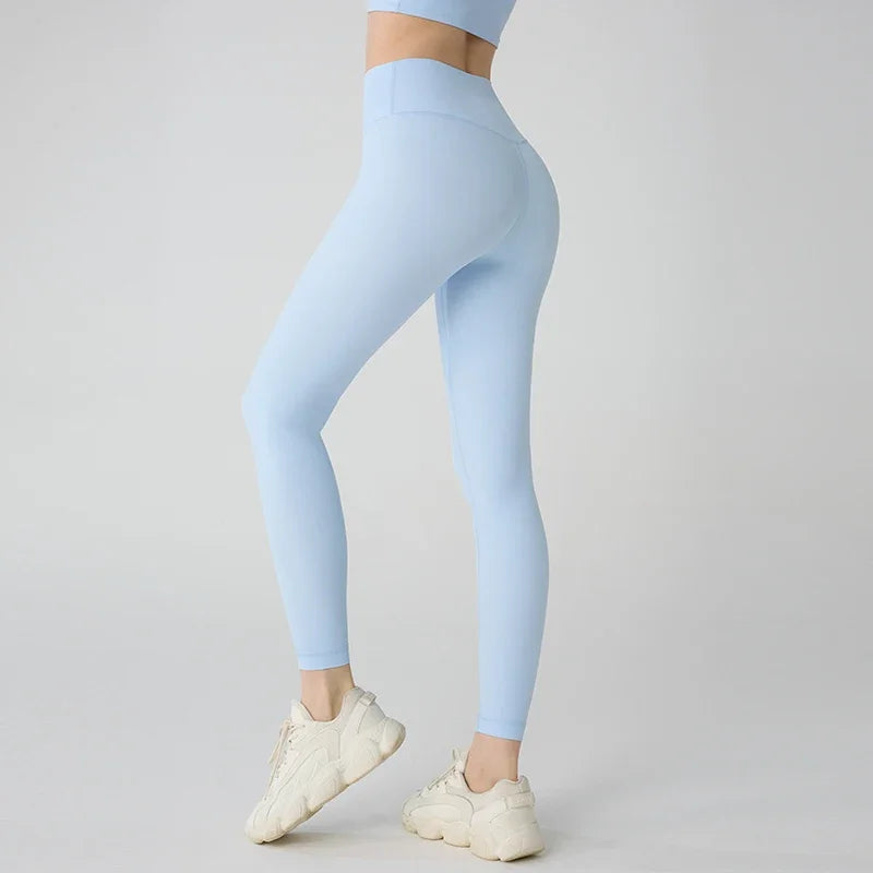 High Waisted Yoga Leggings – Naked Feel Fitness Pants for Gym and Running