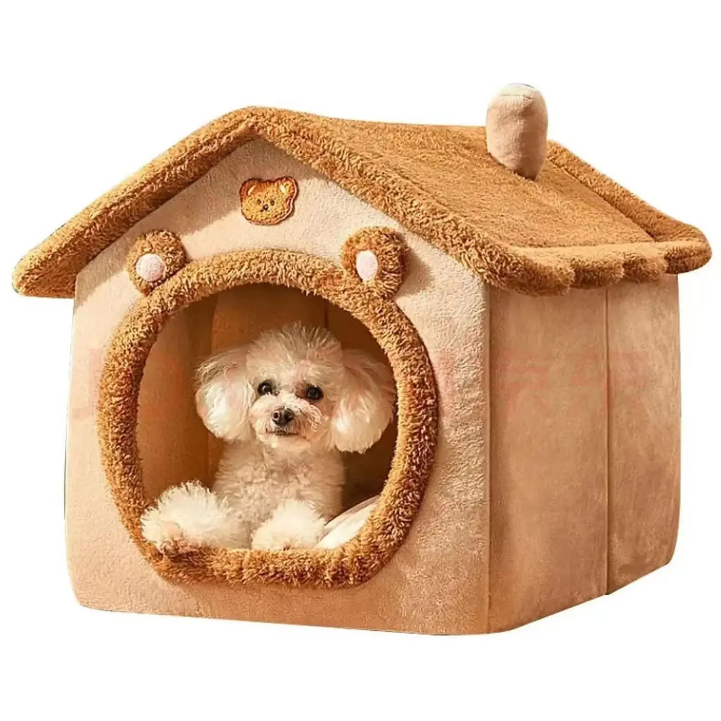 Soft Pet Bed Tent – Washable Enclosed Kennel for Indoor Dogs and Cats