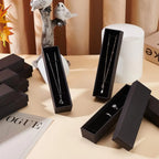 Black Square Jewelry Box – Velvet Display Organizer for Rings and Earrings