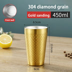 Stainless Steel Diamond Hammer Cup – Insulated Outdoor Camping Drinkware