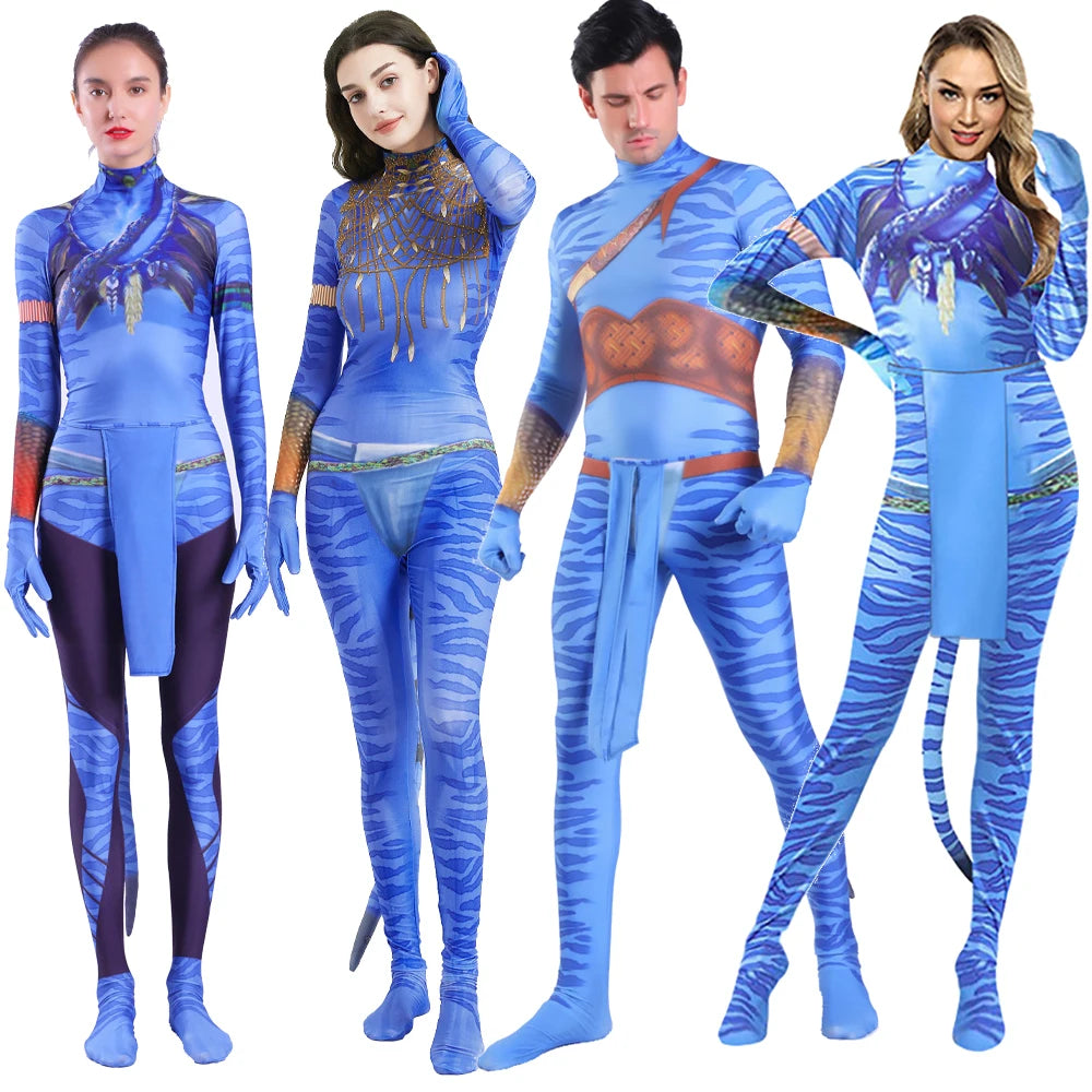 Avatar Alien Bodysuit – The Way of Water Jumpsuit for Halloween Cosplay