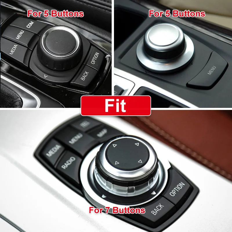 IDrive Multimedia Button Decals – Adhesive Interior Trim for BMW Models