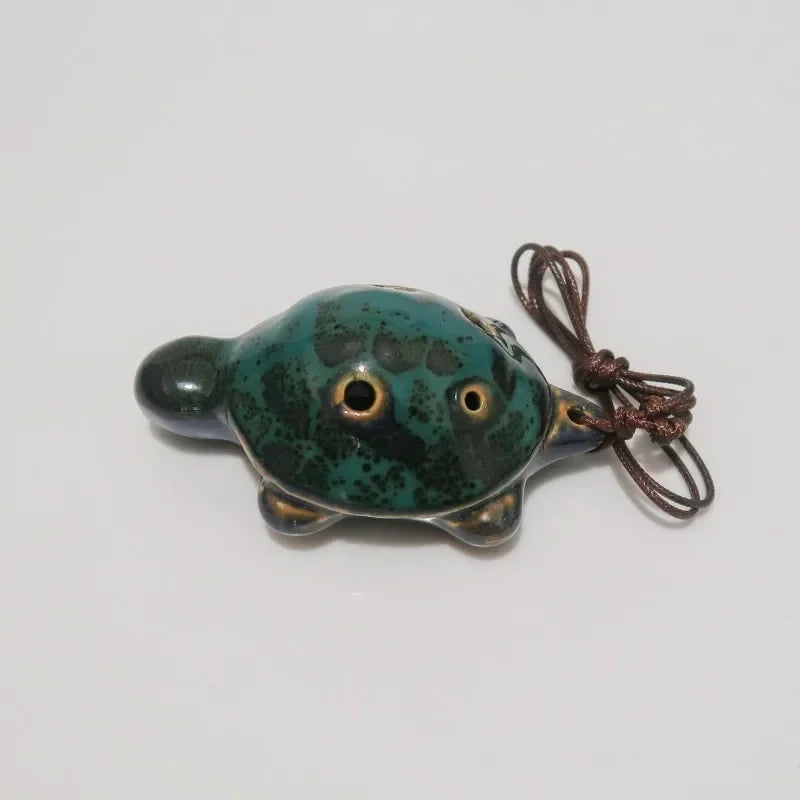 Ceramic Tortoise Alto Ocarina – 6-Hole Musical Flute for Kids and Beginners