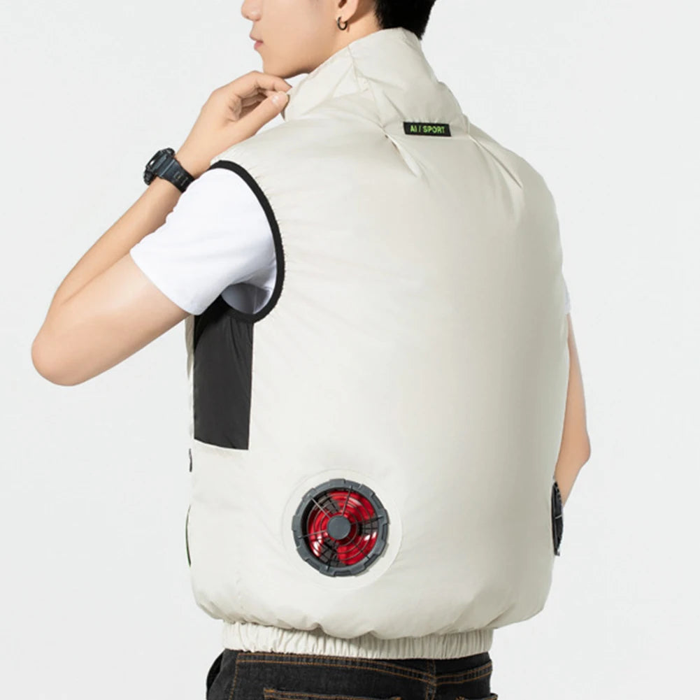 Cooling Fan Vest – Breathable Ice Workwear for Hot Weather Outdoor Labor