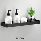 Bathroom Corner Shelf – Adhesive Black Shower Storage for Shampoo