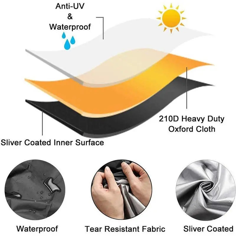 Heavy Duty Waterproof BBQ Cover – Protective Round Grill Shield for Outdoor