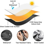 Round BBQ Grill Cover – 210D Oxford Waterproof Hood for Outdoor Cooking