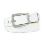 PU Leather Waist Belt – Metal Buckle Accessory for Women Jeans and Dresses