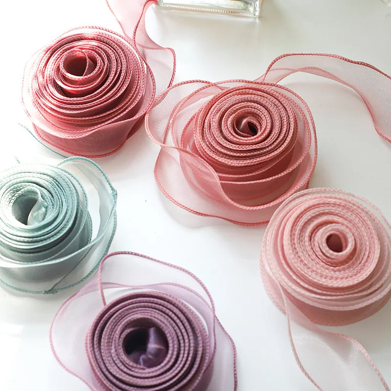 Chiffon Silk Ribbon – 10 Yard Organza Fabric for Wedding Decor and Crafting