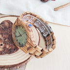 Vintage Wooden Wristwatch – Personalized Leather Strap for Birthday Gift