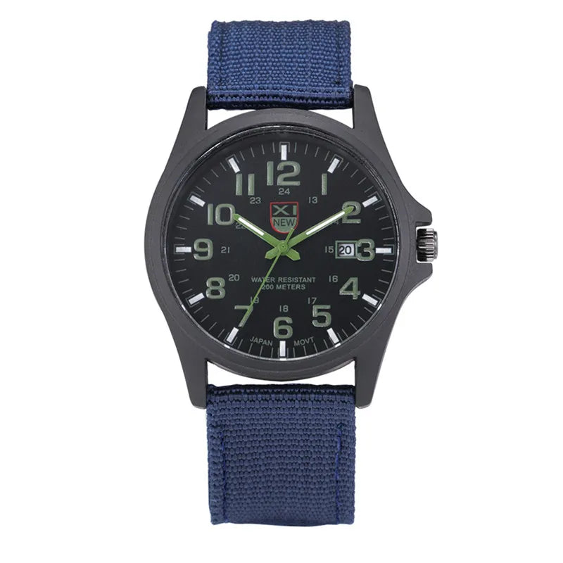 XINEW Nylon Band Quartz Watch – Military Casual Wristwatch for Men