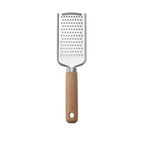 Stainless Steel Cheese Grater – Wooden Handle Tool for Kitchen Baking