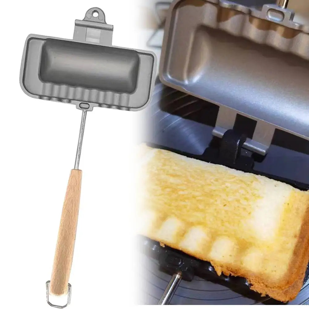 Non-Stick Double-Sided Sandwich Pan – Portable Toast Maker for Camping