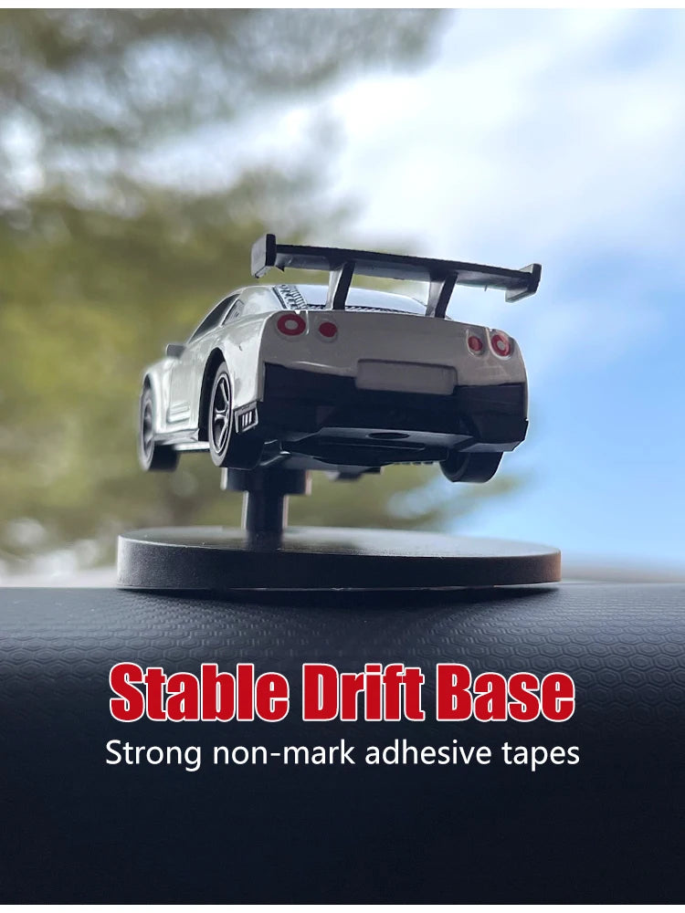 Drift Car Dashboard Ornament – Swinging Sports Racing Model for Auto Decor