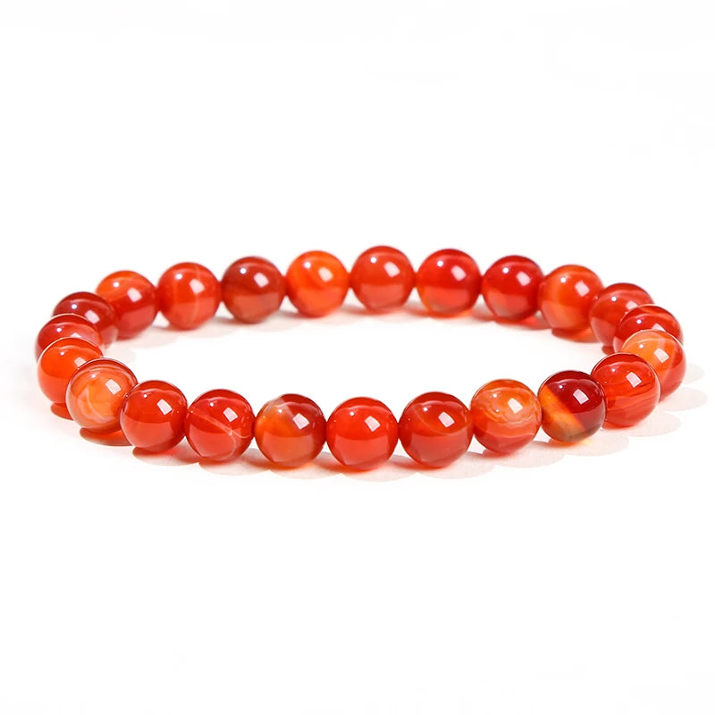 Natural Stone Bead Bracelet – Healing Crystal Gemstone Jewelry for Men and Women