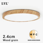LED Ceiling Light – Wood Grain Golden Finish for Kitchen and Bedroom