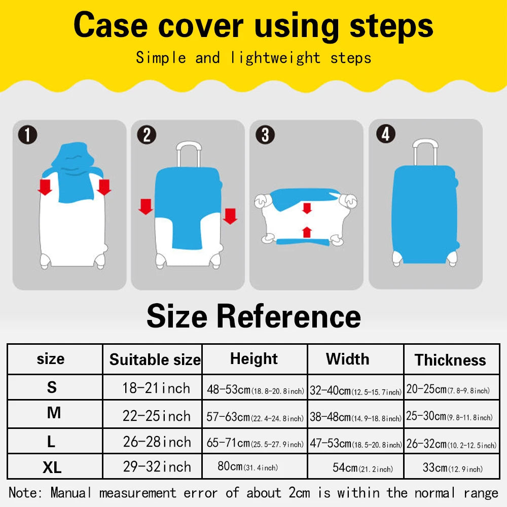Elastic Luggage Protective Cover – Stretch Suitcase Shield for Travel 18-32 Inch
